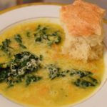 kale chickpea soup with bread